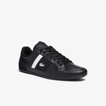 Lacoste Chaymon Leather and Suede Sneakers - Tenisky Pánské Černé | CZ-bQPuQ0